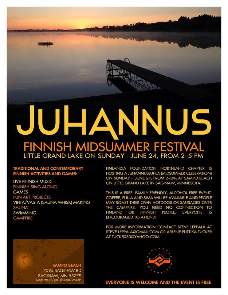 Juhannus Finnish Midsummer Celebration 2018 - Perfect Duluth Day