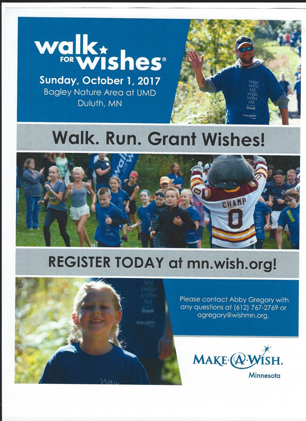 MakeAWish Minnesota Walk for Wishes 2017 Perfect Duluth Day