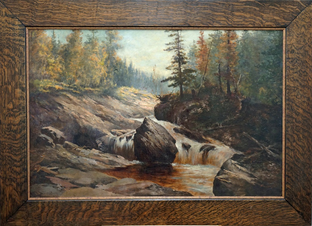 Feodor von Luerzer painting of Lester River - Perfect Duluth Day