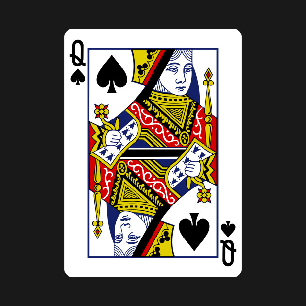 Royal Flush Cards Queen-of-spades